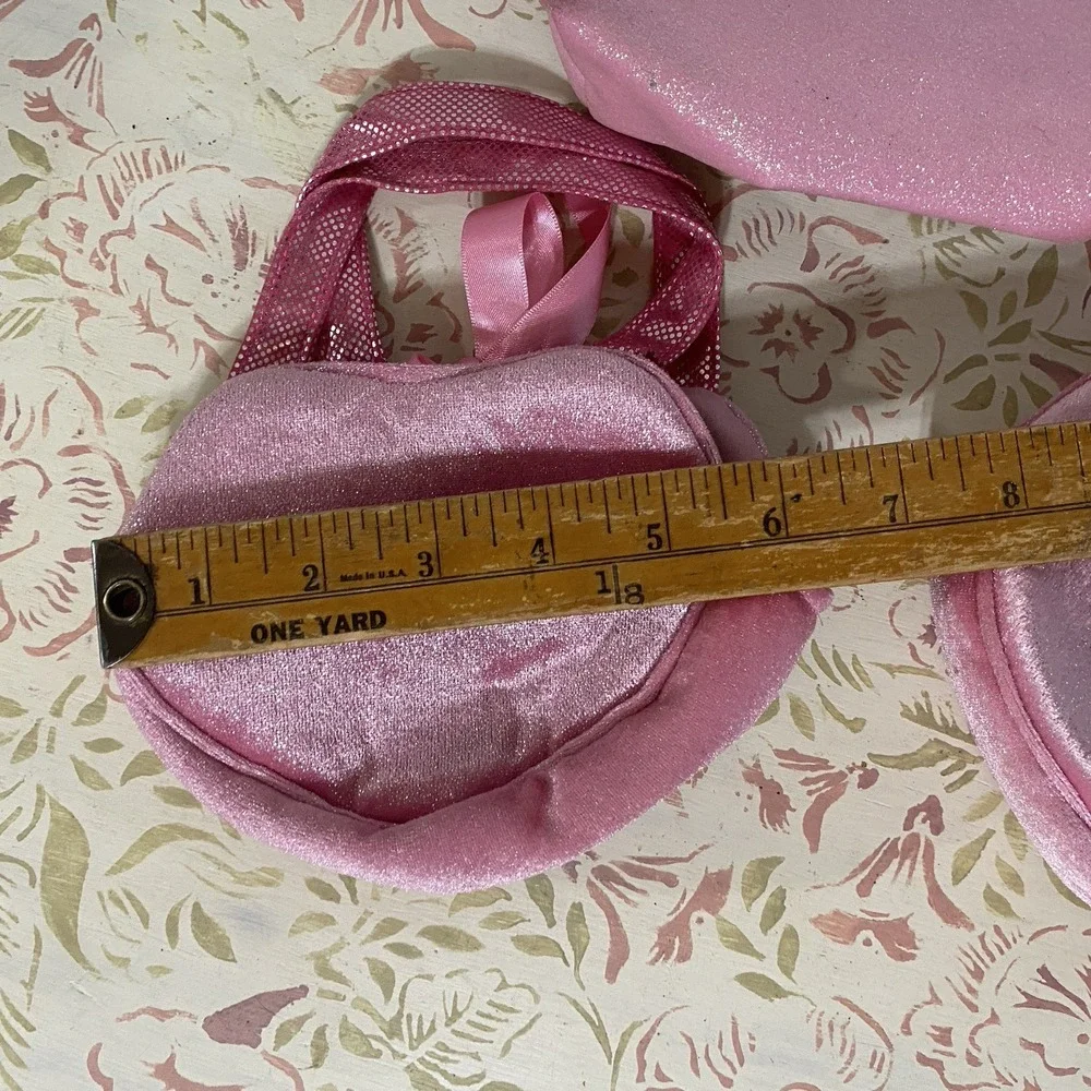Lot Of 3 Girls Purses 1 Pink Glitter Cat Clutch w/Sanitizer 2 Shiny Plush Purses